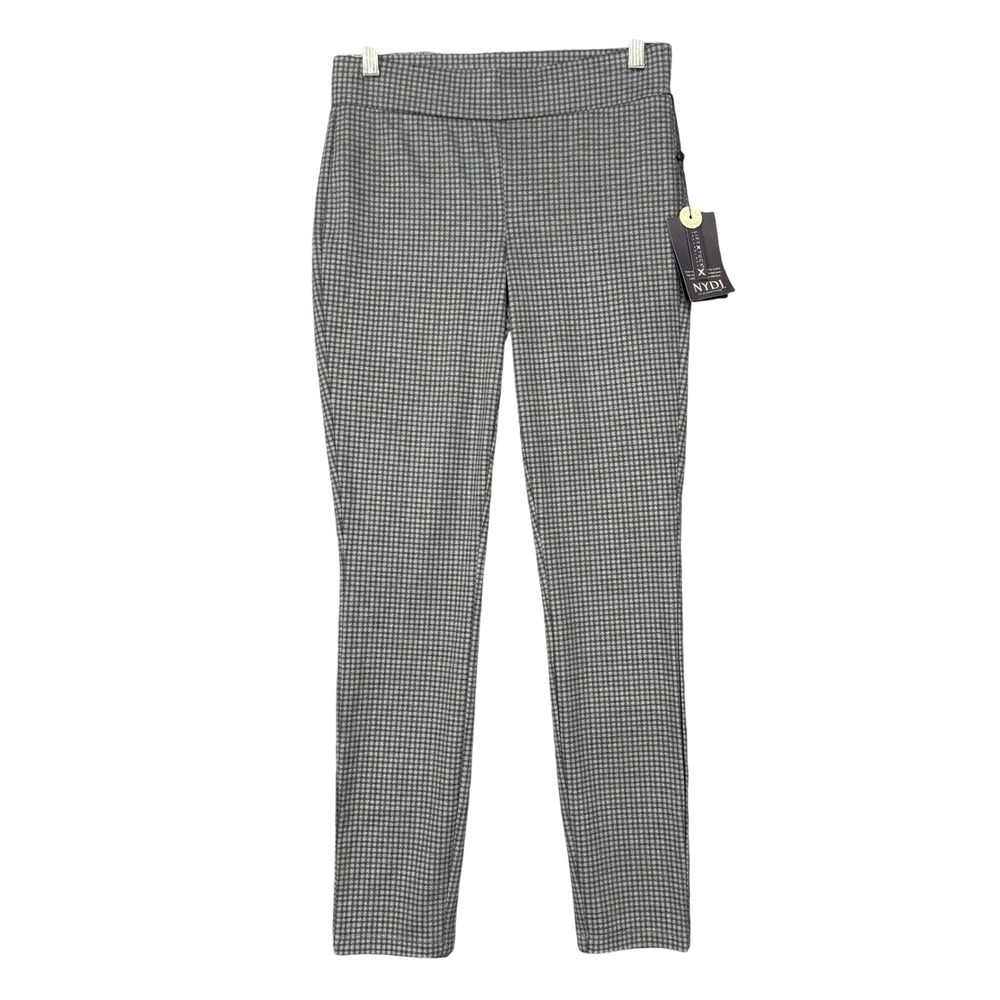 NYDJ Leggings Womens 0 Grey Houndstooth Lift Tuck Ponte Knit Pull On Pants NWT